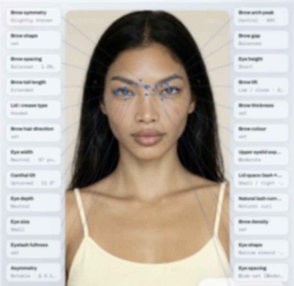 Eye Designer Compass eye analysis screen