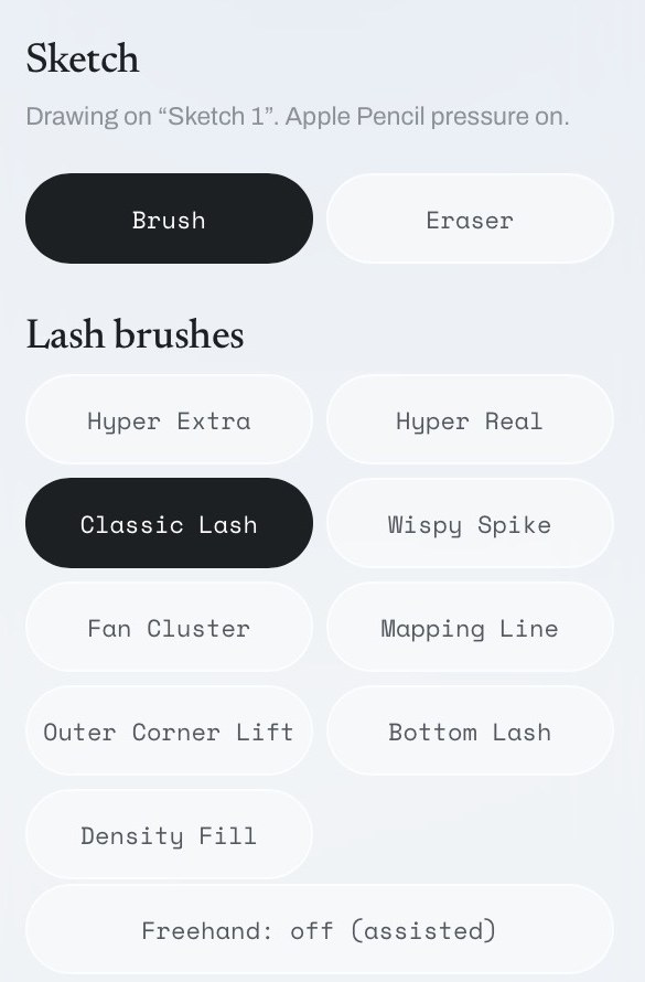 Eye Designer Compass lash sketch tool